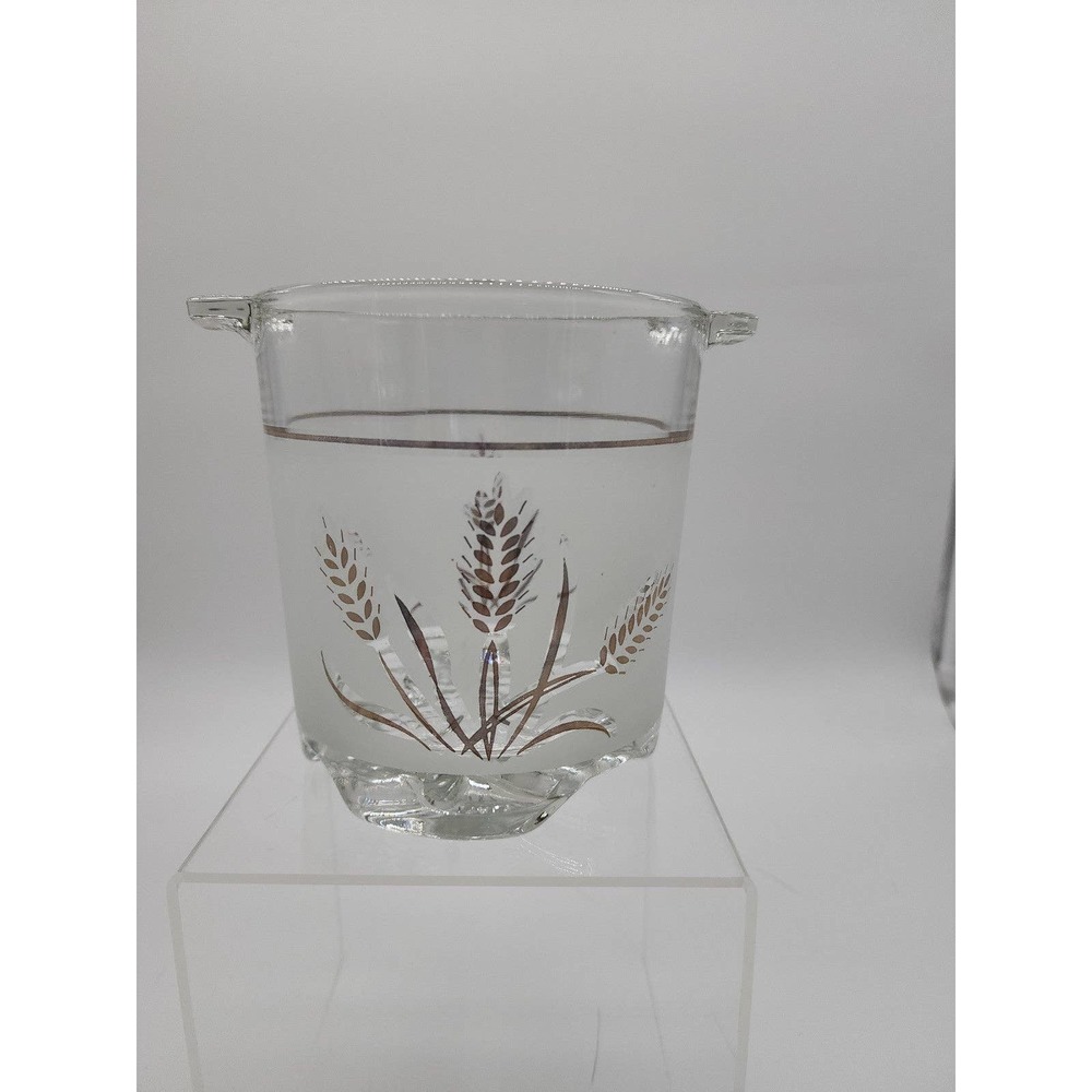 Vintage Frosted Glass Ice Bucket